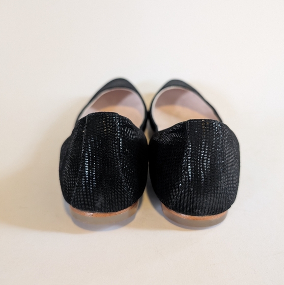 Women's Black Ballet Flats - Picture 5 of 7